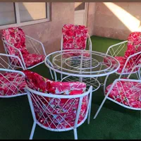 میز صندلی فلز باغی ویلایی مدل کارینا سایبان تاب|میز و صندلی غذاخوری|تهران, ازگل|دیوار