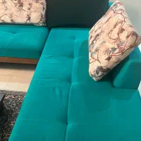 ست مبل L + میز ناهارخوری ۴ نفره،تمیز و در حد نو