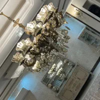 ۳عددلوسترتمام برنز۱۵شاخه|لوستر و چراغ آویز|شاهدشهر, |دیوار