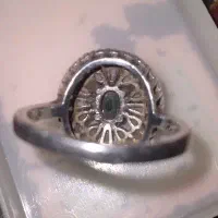 دو عدد انگشتر نقره نگین زمرد|زیورآلات و اکسسوری|محمدیه-قزوین, |دیوار