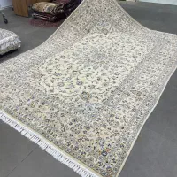 فرش دستباف (بساک) ۹ متری کرم اعلاباف کاشی|فرش|مشکیندشت, |دیوار