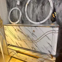 آینه کنسول آکار رنگ چوب طبیعی زرین کالا2|بوفه، ویترین، کنسول|یاسوج, |دیوار