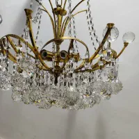 لوستر ۸ شعله کار کرده در حد نو|لوستر و چراغ آویز|سنندج, |دیوار