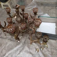 لوستر سقفی طرع فرشته برنزی و یک عدد دیوار کوب|لوستر و چراغ آویز|قدس, شهرقدس|دیوار