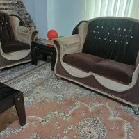 مبل هفت نفره با میز وسط و عسلی|مبلمان خانگی و میز عسلی|فریدون‌کنار, |دیوار