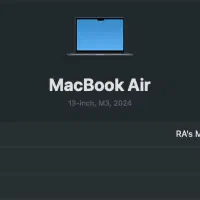 مک بوک ایر M3 - 2024 - 24GB - 2TB|رایانه همراه|تهران, شهرک غرب|دیوار