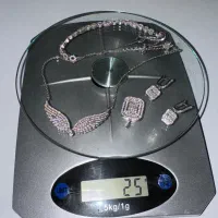 نیم ست ، گردنبند ،دستبند نقره