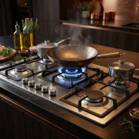 اجاق گاز صفحه ای ۵ شعله تکنو ایتالیایی