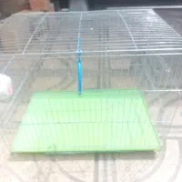 قفس قدیمی میله پهن و پرنده مرغ و پرنده فنج