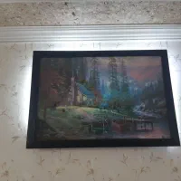 تابلو منظره چراغ دار