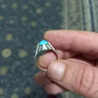 انگشتر نقره دست ساز فیروزه (سنگ زنده)بامهر|جواهرات|پاکدشت, پاکدشت (مامازند)|دیوار