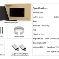 قلم نوری (تبلت گرافیک) XP-PEN Star G960S|قطعات و لوازم جانبی رایانه|لار, |دیوار
