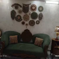 پرده کوسن آباژور مکرومه ست