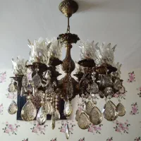 لوستر ۶ شاخه ۱۲ شعله|لوستر و چراغ آویز|زنجان, |دیوار