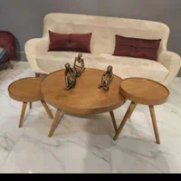 میز عسلی جلومبلی چوبی رنگی فندقی|مبلمان خانگی و میز عسلی|تهران, شهرک ولیعصر جنوبی|دیوار