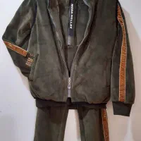 سه تیکه مخمل گرم و کاپشن ترک دخترانه