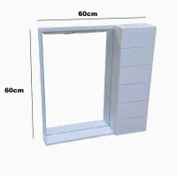 ست آینه و باکس سایز 50و60 / روشویی rushoie