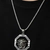 گردنبند مردانه جغد ورساچ و زنجیرهای آجری وویتالی