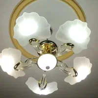 لوستر 5شاخه صدفی|لوستر و چراغ آویز|پاکدشت, پاکدشت (مامازند)|دیوار