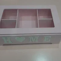 جعبه چای چوبی صورتی،تی باکس