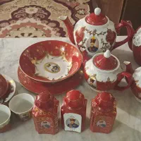 چینی قوری و فنجان و میوه خوری شاه عباسی