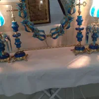 آیینه وشمعدان عتیقه