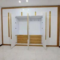 کمددیواری ترکیب سفید طلایی پاکچوب اقساطی