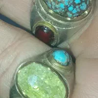 انگشتر جواهرات فیروزه وزبرجد