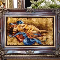 تابلو فرش دستباف تبریز دختر جواهر فروش ۸۵×۱۱۵|تابلو فرش|تهران, دردشت|دیوار