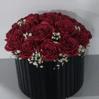 گل رز جاودان روبانی|گل مصنوعی|گناباد, |دیوار