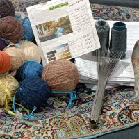 تابلو فرش کامل با وسایل و نقشه چهار باغ|تابلو فرش|تربت جام, والفجر|دیوار