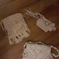 کیف رافیا*مکرومه*|کیف، کفش، کمربند|رشت, معلم|دیوار