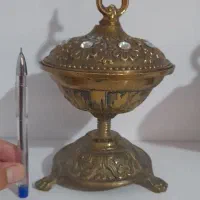 قندان برنجی و آویز حوله برنجی|ظروف سرو و پذیرایی|ورامین, ورامین|دیوار