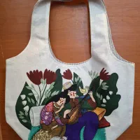 کیف پارچه ای (مخمل) آستردار (دستدوز)|کیف، کفش، کمربند|شوشتر, |دیوار