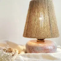 آباژور روستیک سفالی دست‌ساز