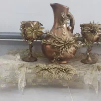 جام شربت وظرف حنا وسینی حلقه