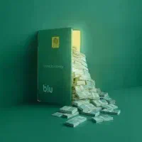 اگر با کد زیر حسا.ب بلو باز کردی داخل چت اعلام کن