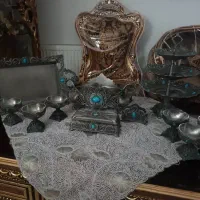 ست سیلور با سنگ فیروزه