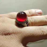 انگشتر سعادت عقیق سرخ