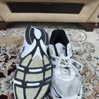 کتونی آسیکس GEL سفید چرم و توری سایز 44|کیف، کفش، کمربند|رشت, باهنر|دیوار