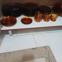 سرویس ۱۲ نفره دورالکس فرانسه عسلی رنگ|ظروف سرو و پذیرایی|کرج, حسن آباد|دیوار