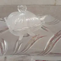 ظروف کریستال طرح پاپیون اصل ژاپن|ظروف سرو و پذیرایی|قم, نخودی|دیوار