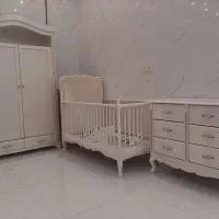 تخت خواب نوزادی تمام چوب درجه یک|تخت و صندلی بچه|قم, علی آباد سعدگان|دیوار