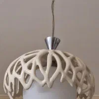 لوستر سفید سرامیکی|لوستر و چراغ آویز|آمل, |دیوار
