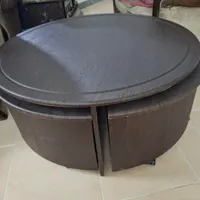 میز عسلی جلو مبلی چوبی