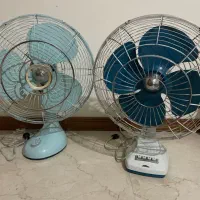 یک جفت پنکه ژاپنی قدیمی