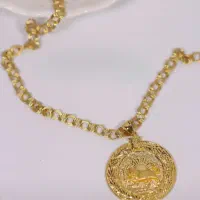 گردنبند انس و بهمراه زنجیر یزدی طرح طلا|بدلیجات|تهران, استاد معین|دیوار