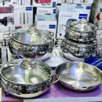 سرویس قابلمه استیل ۹ پارچه کورکماز آکبند|ظروف پخت‌وپز|تهران, شوش|دیوار