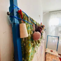 فرش پرده خطیبی نیمه کاره|فرش|ورزقان, |دیوار