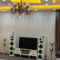 پرده جنس خوب  درجه ۱ با دستک قهوه ای